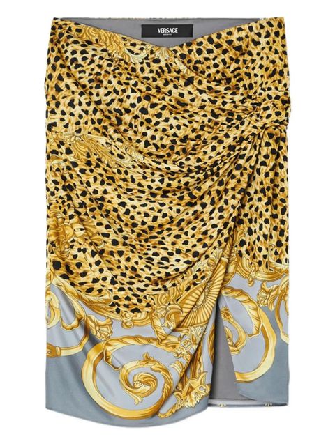 Versace draped midi skirt - Yellow - zdjęcie produktu nr 1