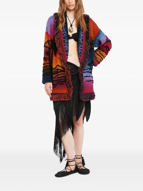 Alanui Sunset Stories fringed cardi-coat - Black - zdjęcie produktu nr 2