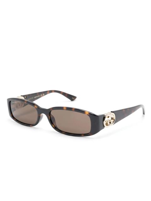 Gucci Eyewear rectangle-frame sunglasses - Brown - zdjęcie produktu nr 2