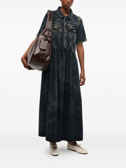 GANNI crocodile-embossed shoulder bag - Brown - zdjęcie produktu nr 2