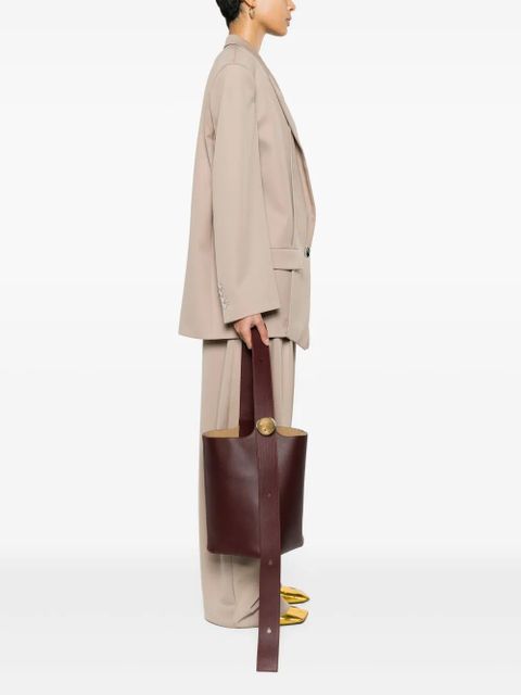 LOEWE Pebble leather bucket bag - Red