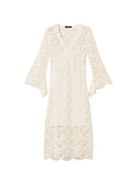 TWINSET laced flared midi dress - Neutrals - zdjęcie produktu nr 1