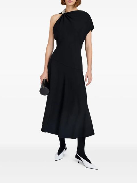 Proenza Schouler draped one-shoulder midi party dress - Black - zdjęcie produktu nr 2