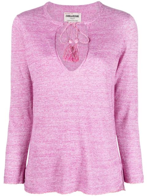 Zadig&Voltaire Amber mélange-effect knitted top - Pink - zdjęcie produktu nr 1