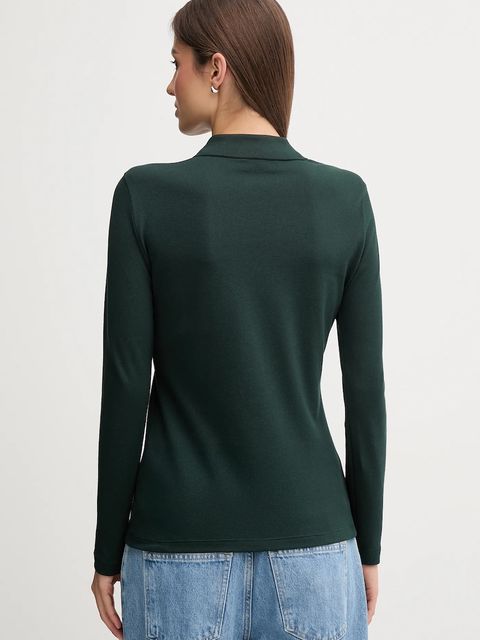 Lacoste longsleeve damski kolor zielony PF5464