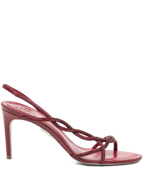 René Caovilla 80mm braid sandals - Red - zdjęcie produktu nr 1