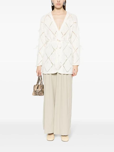 TWINSET diamond-pattern cardigan - Neutrals - zdjęcie produktu nr 2