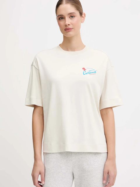 Napapijri t-shirt bawełniany S-Irto damski kolor beżowy NP0A88SON1J1 - zdjęcie produktu nr 1