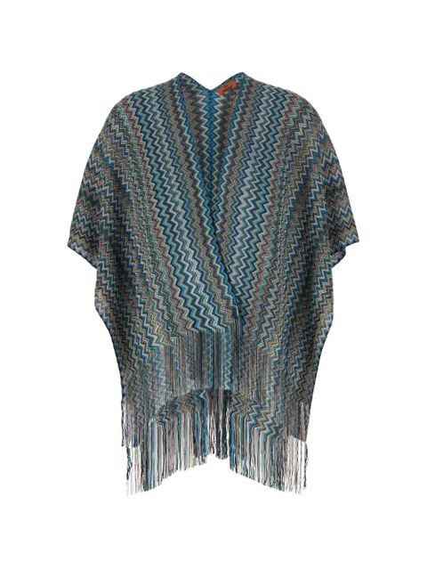 Missoni chevron fringe knitwear - Blue - zdjęcie produktu nr 1