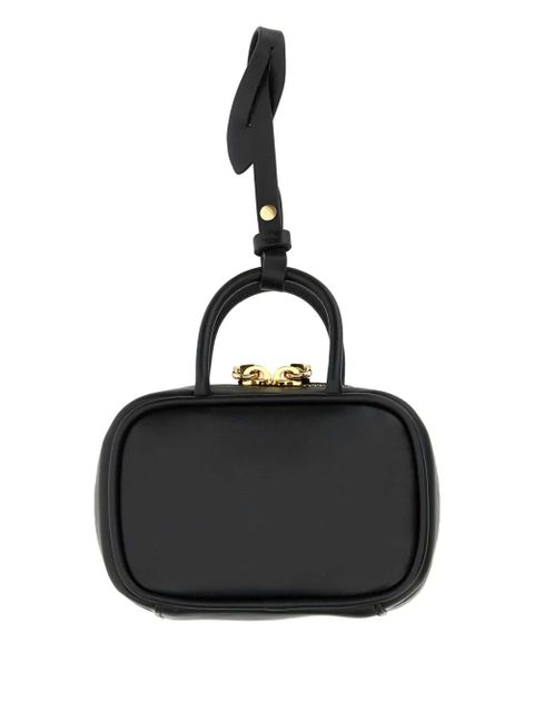 Miu Miu embossed-leather top-handle keychain - Black - zdjęcie produktu nr 2
