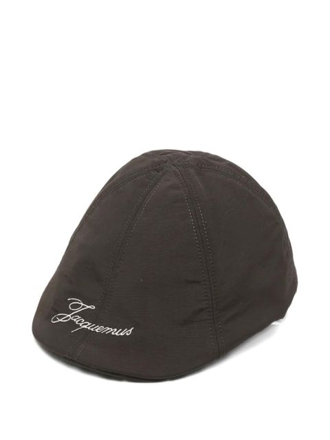 Jacquemus Le Beret Baluchon logo-embroidered cap - Brown - zdjęcie produktu nr 1
