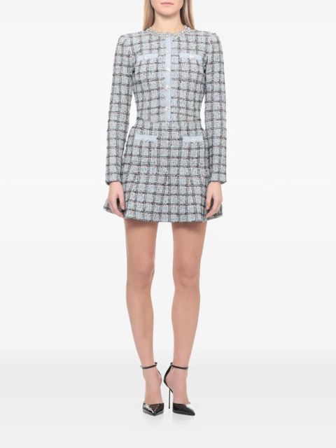 Self-Portrait check-pattern cardigan - Blue - zdjęcie produktu nr 2