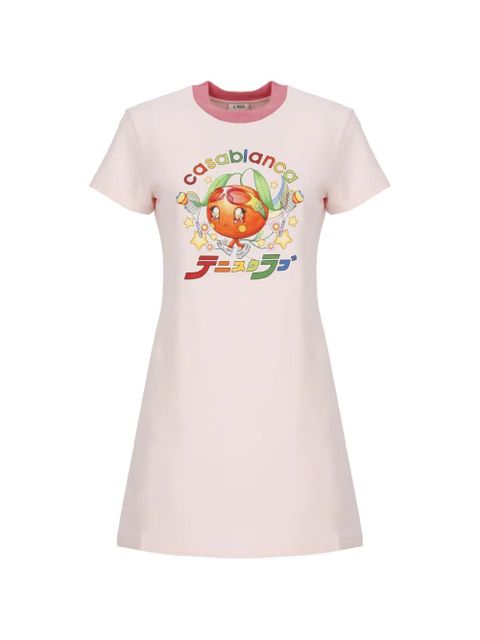 Casablanca print T-shirt dress - Pink - zdjęcie produktu nr 1