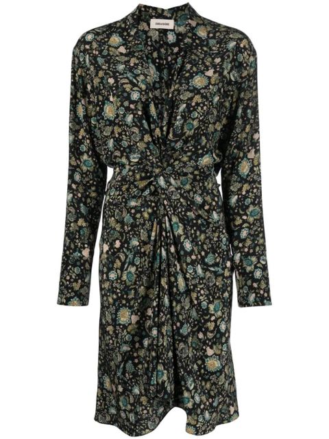 Zadig&Voltaire Rozo floral-print silk dress - Black - zdjęcie produktu nr 1