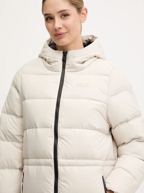 Jack Wolfskin kurtka puchowa FROZEN PALACE kolor beżowy zimowa A65096 - zdjęcie produktu nr 2