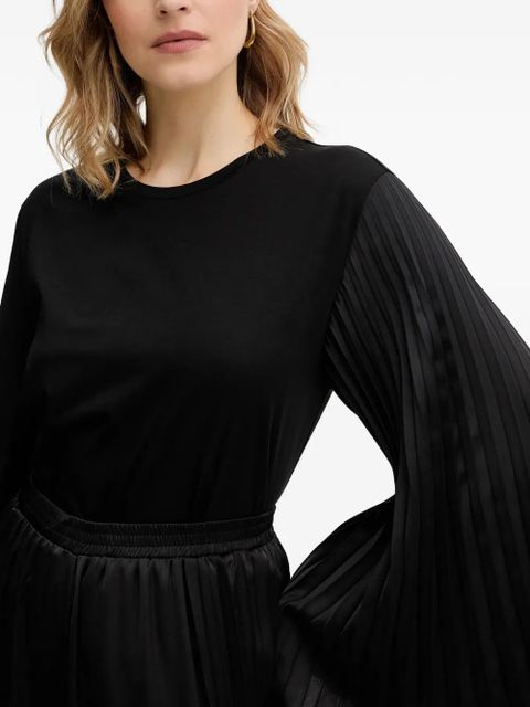 TWINSET pleated-sleeve blouse - Black