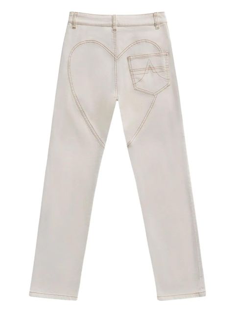 AREA cut out-detail jeans - White