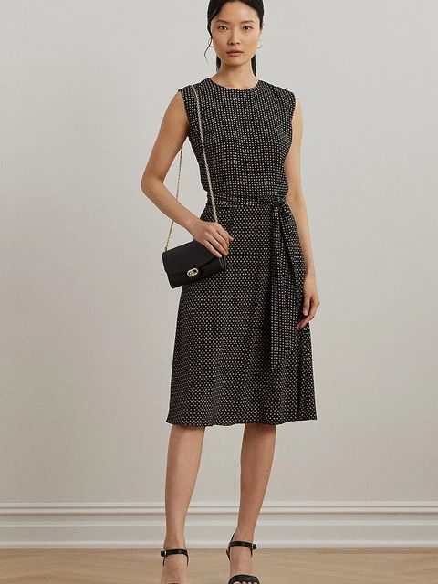 Lauren Ralph Lauren sukienka kolor czarny midi rozkloszowana 200973379 - zdjęcie produktu nr 1