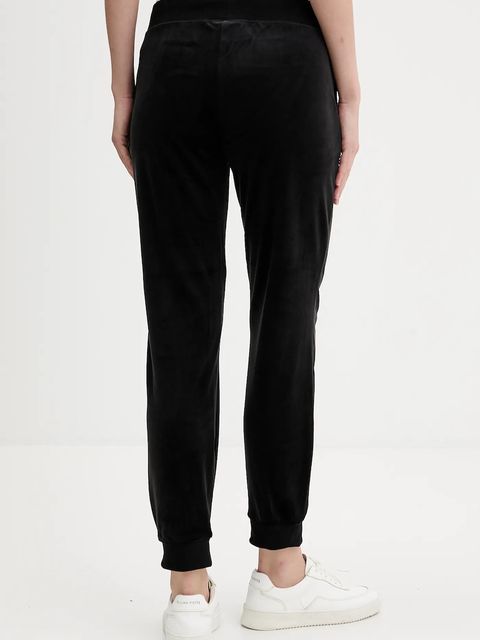 Juicy Couture spodnie dresowe welurowe damskie kolor czarny gładkie JCBBJ225802 - zdjęcie produktu nr 2