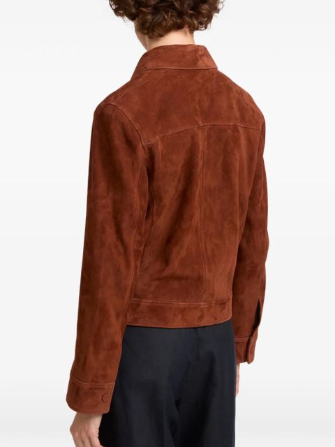 Yves Salomon lamb suede jacket - Brown