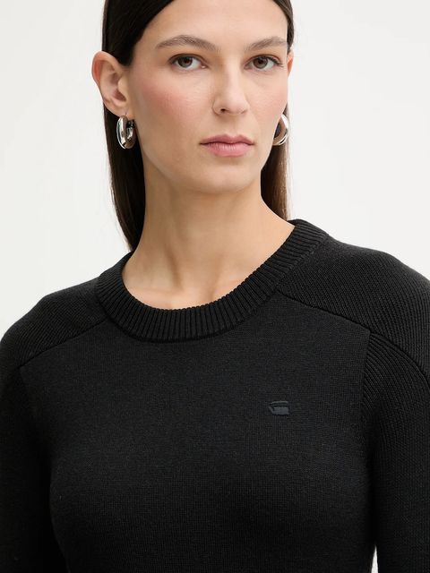 G-Star sweter wełniany 0 damski kolor czarny lekki D27712.B692