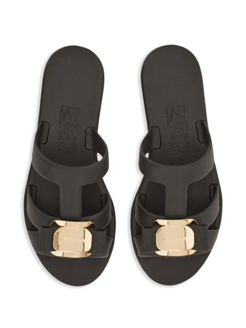 Ferragamo New Vara plate sandals - Black