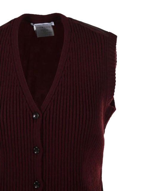 Max Mara ribbed sleeveless cardigan - Black - zdjęcie produktu nr 2