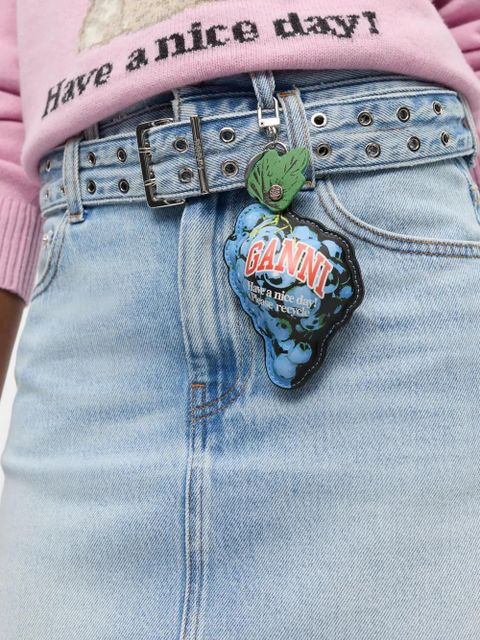 GANNI logo keyring - Blue