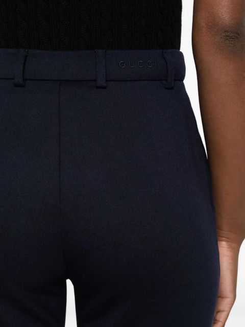 Gucci zip-detail wool trousers - Blue