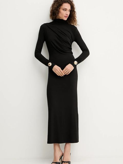 Simona Corsellini sukienka kolor czarny maxi prosta A25CPAB00601 - zdjęcie produktu nr 2