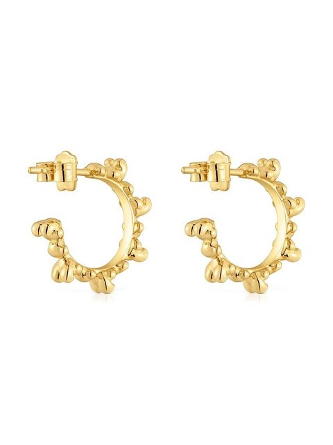 Tous kolczyki ze srebra pokrytego złotem Bold Bear