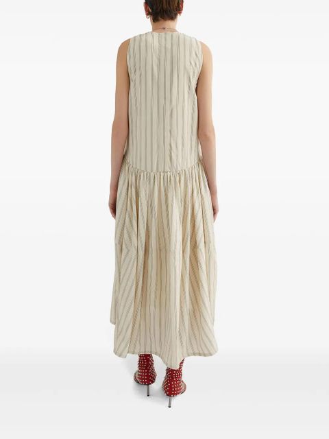 Jil Sander striped midi dress - Neutrals
