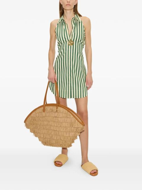 Simon Miller Loch striped sleeveless cotton mini dress - Green - zdjęcie produktu nr 2