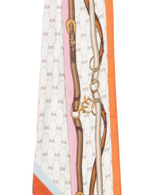 PINKO Pogo belt print scarf - Neutrals