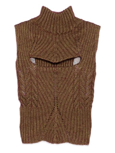 Vivienne Westwood Mary Corset high-neck cut-out top - Gold - zdjęcie produktu nr 1