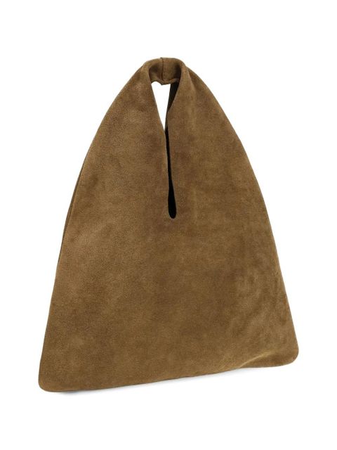 Manebi x Alex Rivière Studio Louis suede shoulder bag - Brown