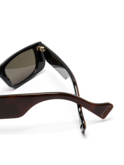 Gucci Eyewear rectangular-frame sunglasses - Brown