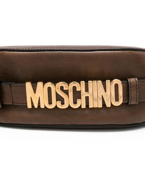 Moschino logo-lettering tote bag - Brown