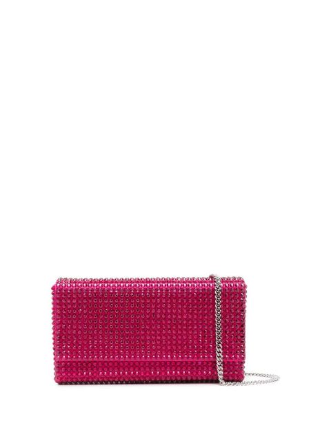 Amina Muaddi Paloma crystal-embellished clutch bag - Pink - zdjęcie produktu nr 1