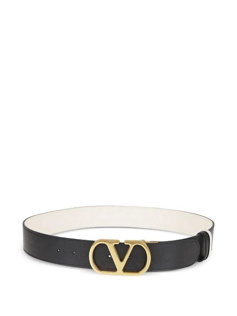 Valentino Garavani V-logo leather belt - Black - zdjęcie produktu nr 2