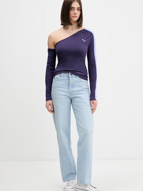 Puma longsleeve damski z bawełną Asymmetric Longsleeve - zdjęcie produktu nr 1