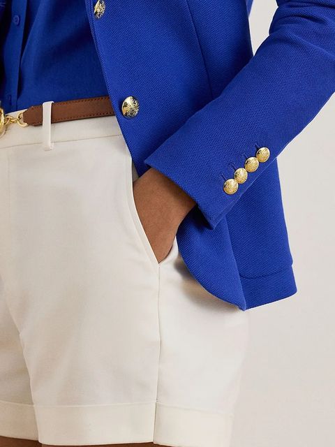 Lauren Ralph Lauren marynarka kolor niebieski jednorzędowa gładka 200797305