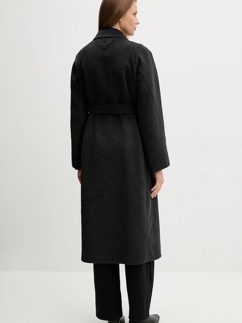 Tommy Hilfiger płaszcz z wełną kolor szary WW0WW47286 - zdjęcie produktu nr 2