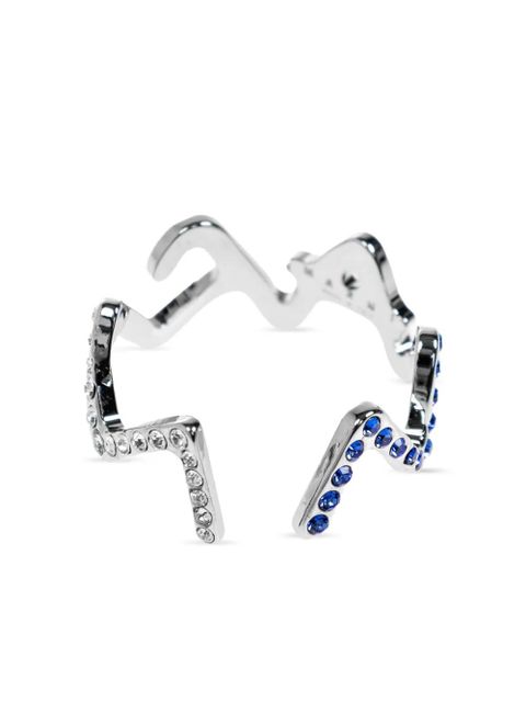Marni crystal-embellished ring - Blue