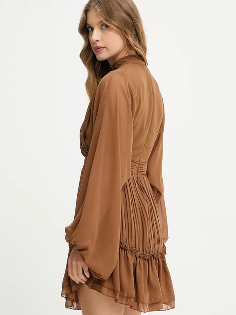 Answear.LAB sukienka kolor beżowy mini rozkloszowana - zdjęcie produktu nr 2