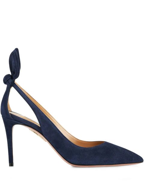 Aquazzura 85mm bow-tie pumps - Blue - zdjęcie produktu nr 1