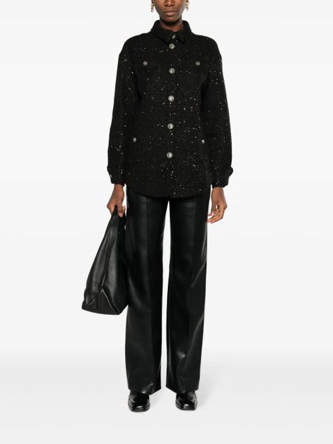 TWINSET sequin-embellished bouclé jacket - Black - zdjęcie produktu nr 2