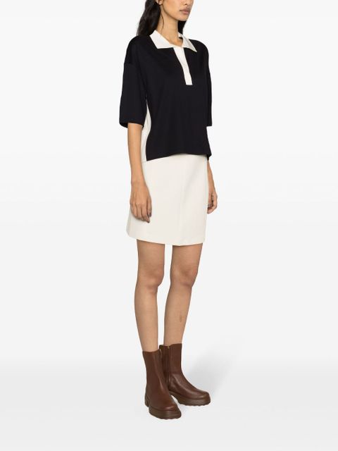 Moncler logo-patch cotton polo shirt - Black