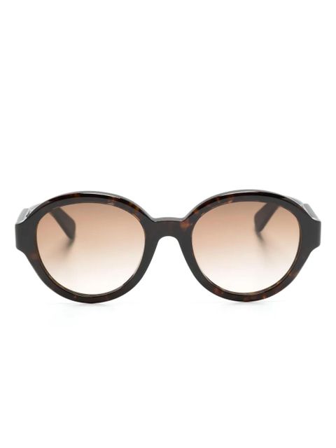 Chloé Eyewear tortoiseshell-effect round-frame sunglasses - Brown - zdjęcie produktu nr 1