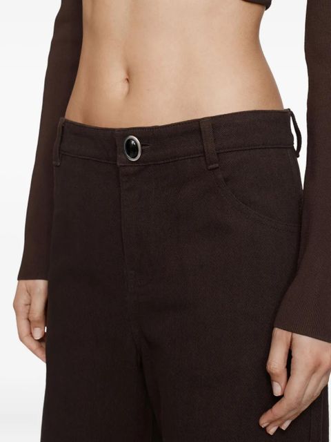 Christopher Esber flared jeans - Brown